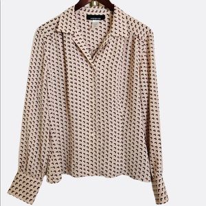 Silk blouse/ top pink Jones of New York size 12